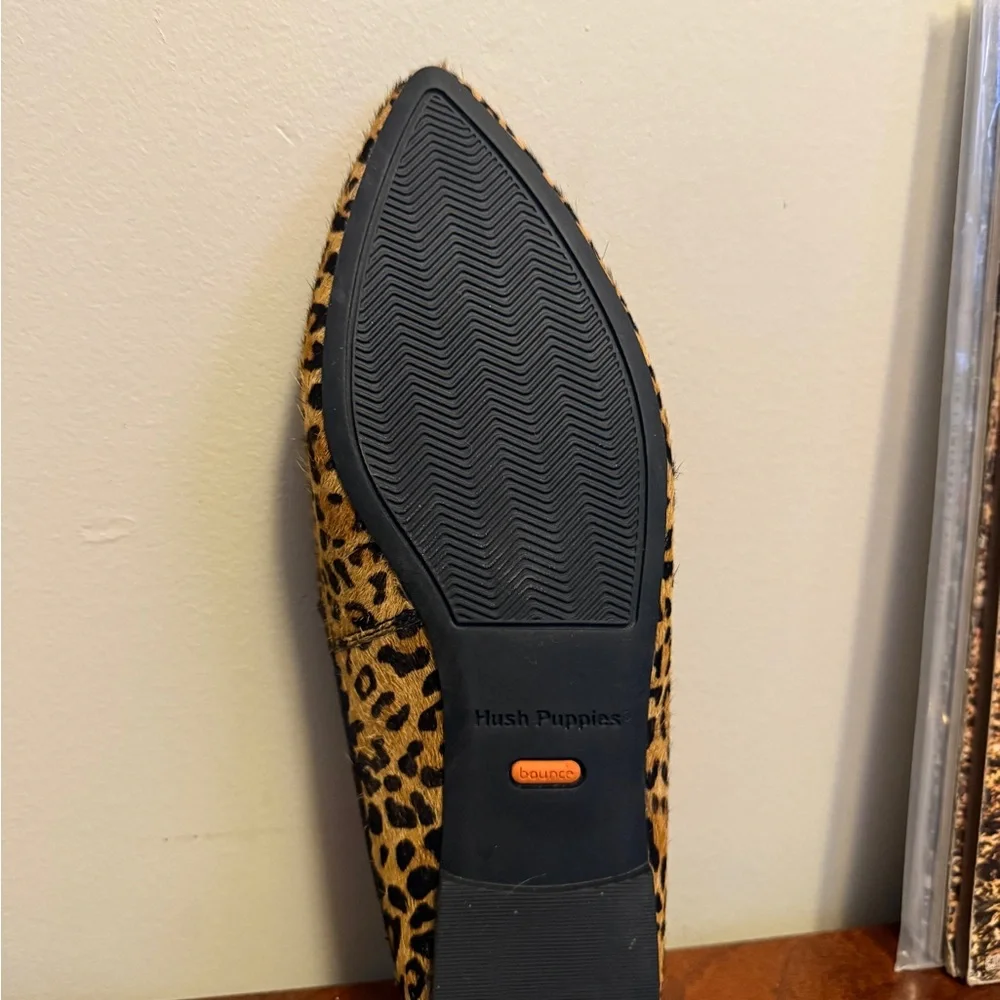 Hush Puppies Leopard Print Flats with Black Tassels - Picture 6 of 10
